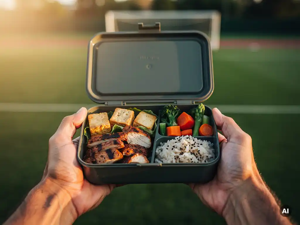 Welke cateringoplossing werkt op een sportcomplex waar geen ruimte is voor een buffet?