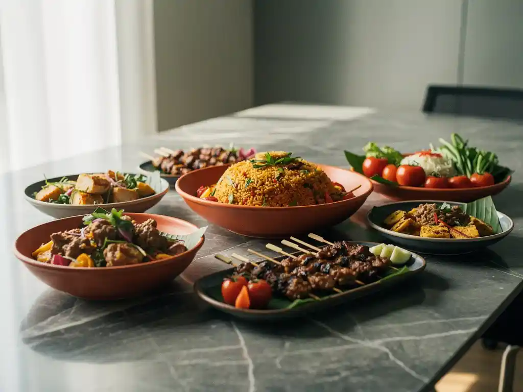 Hoe presenteer je Indonesische catering professioneel op een zakelijke locatie?