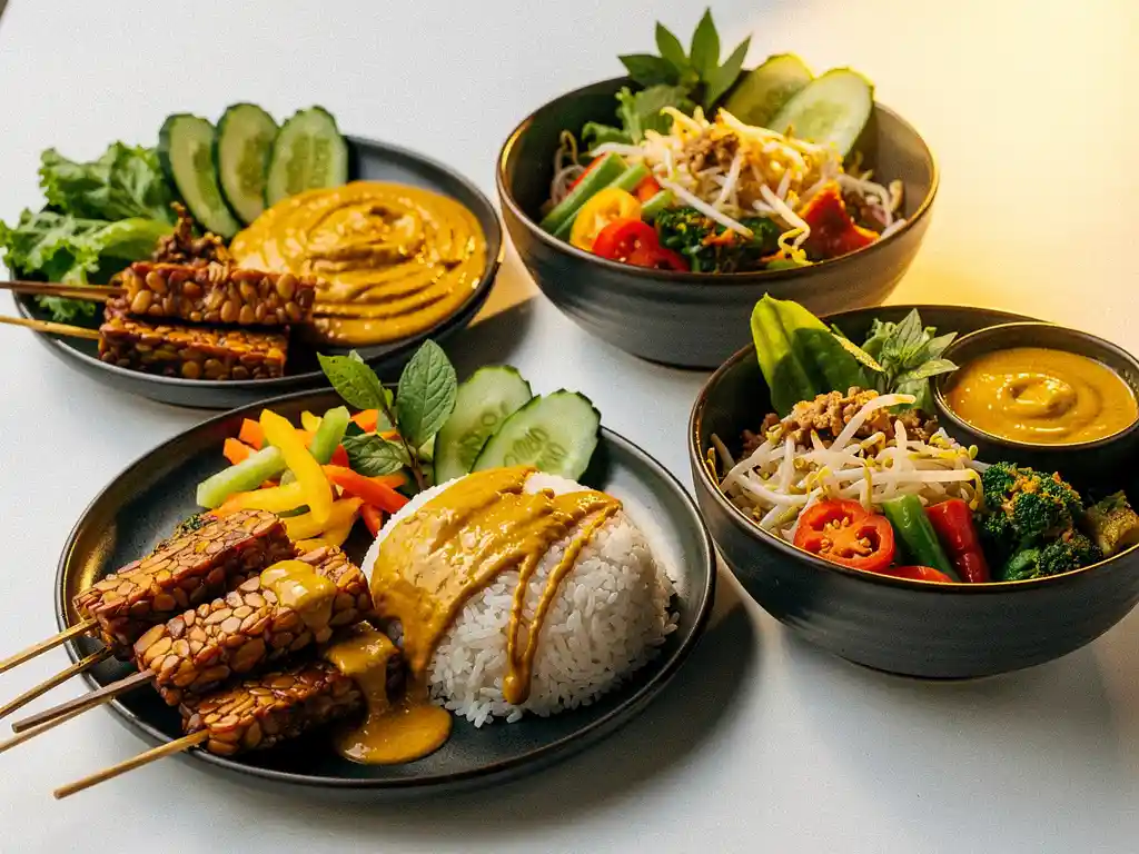 Kan Indonesische catering worden aangepast voor vegetarische medewerkers?