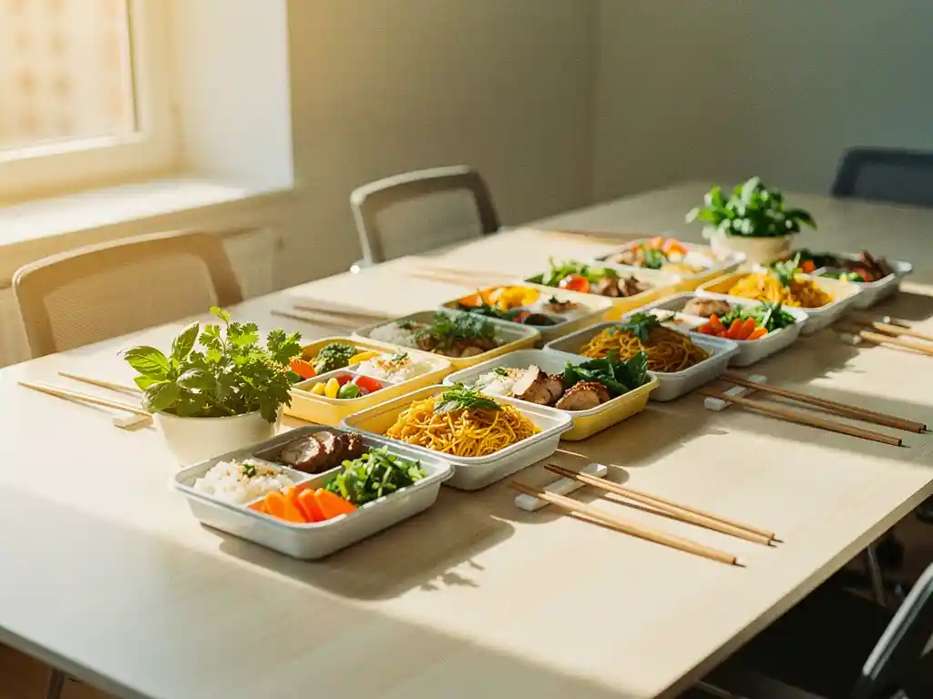 Hoe organiseer je een verzorgde lunch voor 10 personen op kantoor?