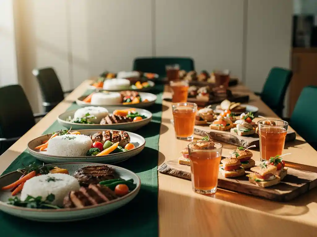 Hoe combineer je lunch en borrelcatering op één bedrijfslocatie?