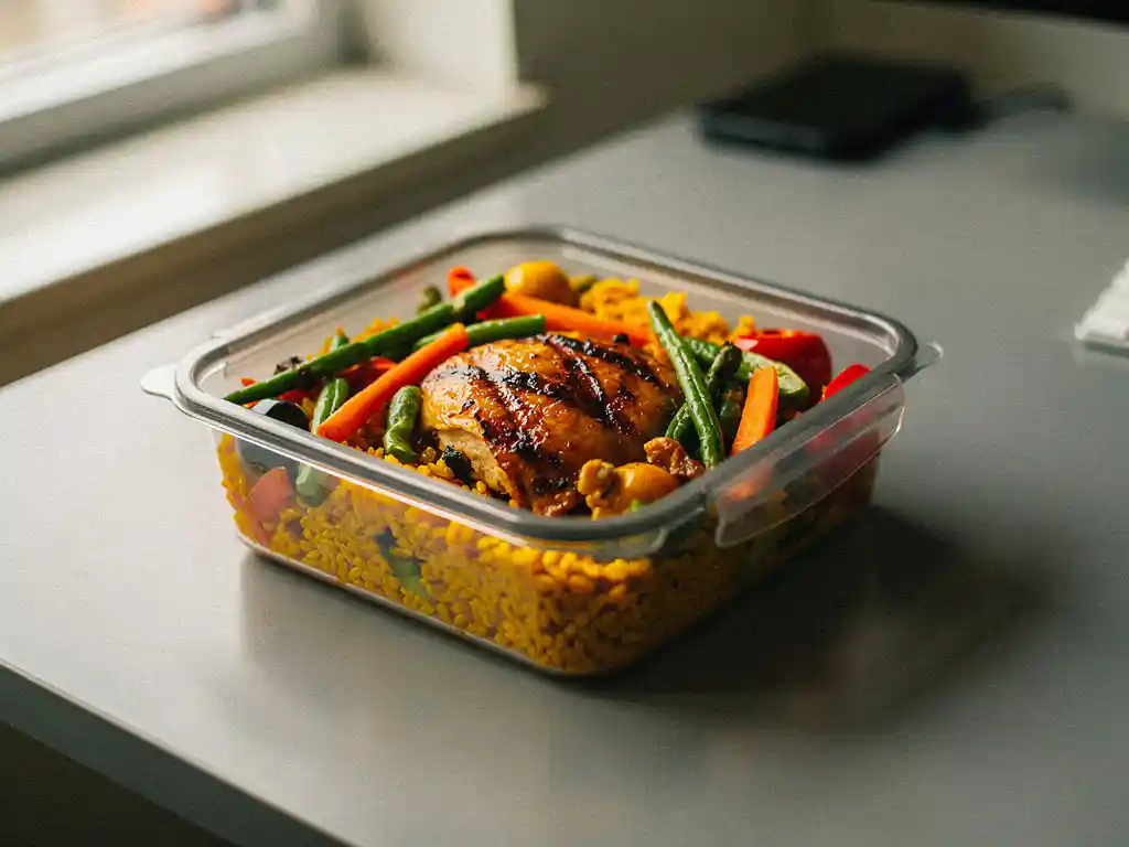Welke Indonesische gerechten werken goed als warme lunch op kantoor?