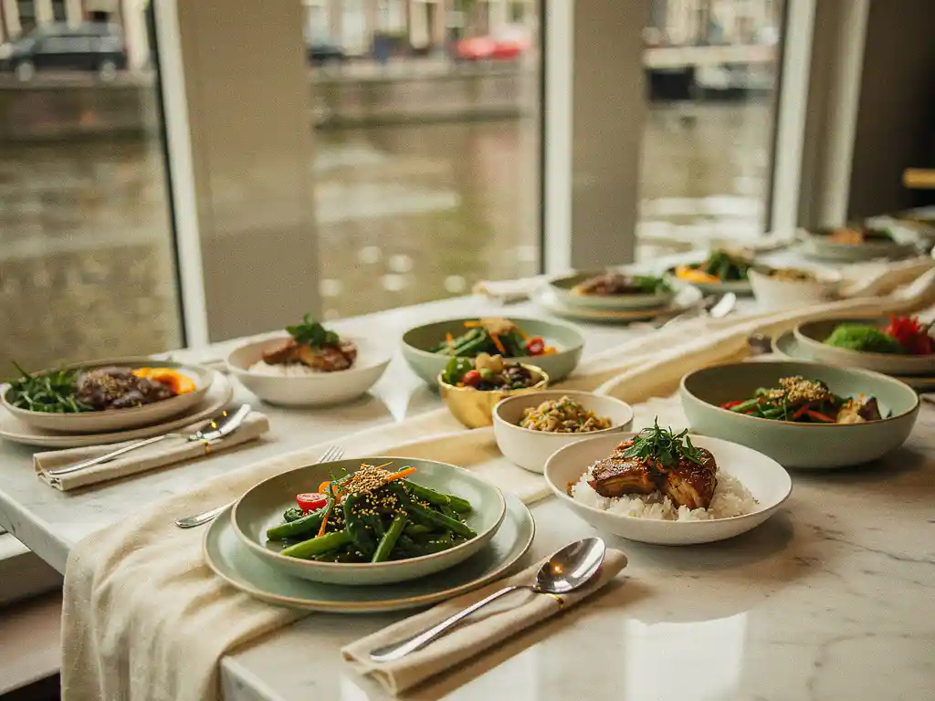 Wat zijn de gemiddelde tarieven van cateringbedrijven in Amsterdam per persoon?